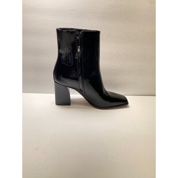 Paige Womens black patent leather square toe boot sz 9 - Picture 4 of 5